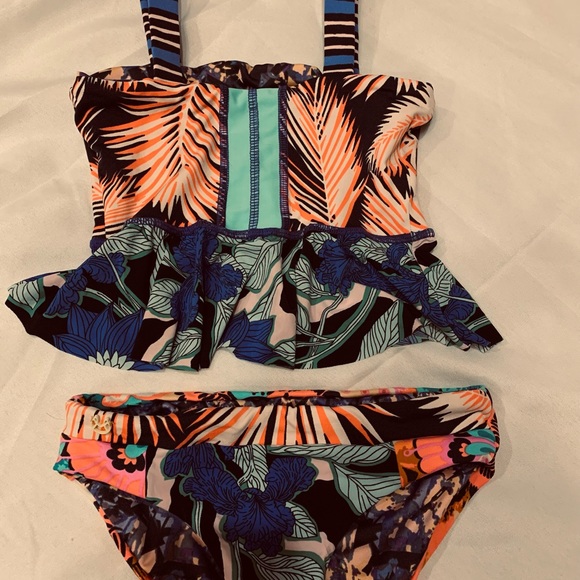 👙 MAAJI Girls Ruffle Tankini Bikini Swimsuit 👙 size 6 - Picture 7 of 14